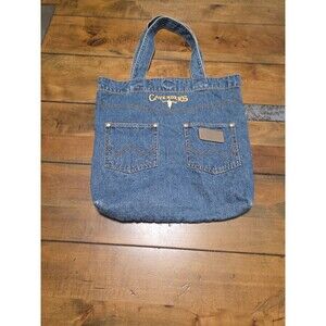 Wrangler Cavenders Denim  Bag Western Jean Purse Longhorn Pocket Shoulder Tote